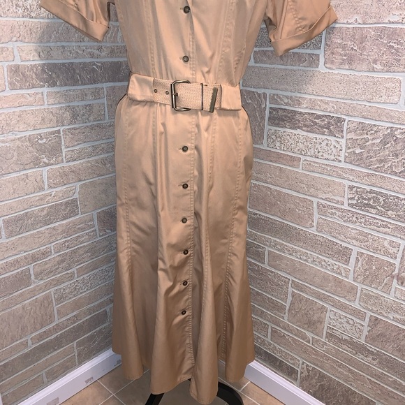 Sasson Paris New York Brown Tan Shirtdress - Picture 2 of 12